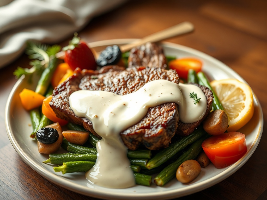 Chateaubriand with Béarnaise Sauce and Seasonal Vegetables