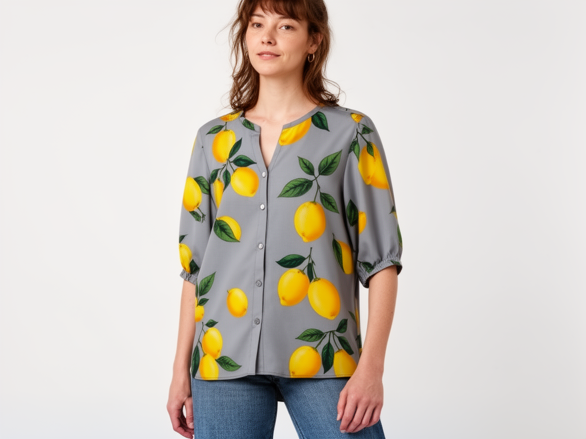 Lemon Print Blouse