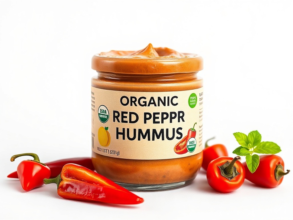 Organic Roasted Red Pepper Hummus