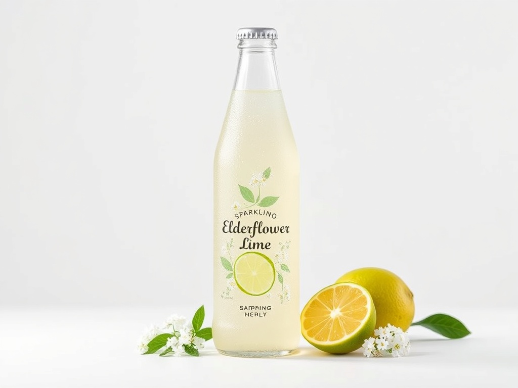Sparkling Elderflower and Lime Drink